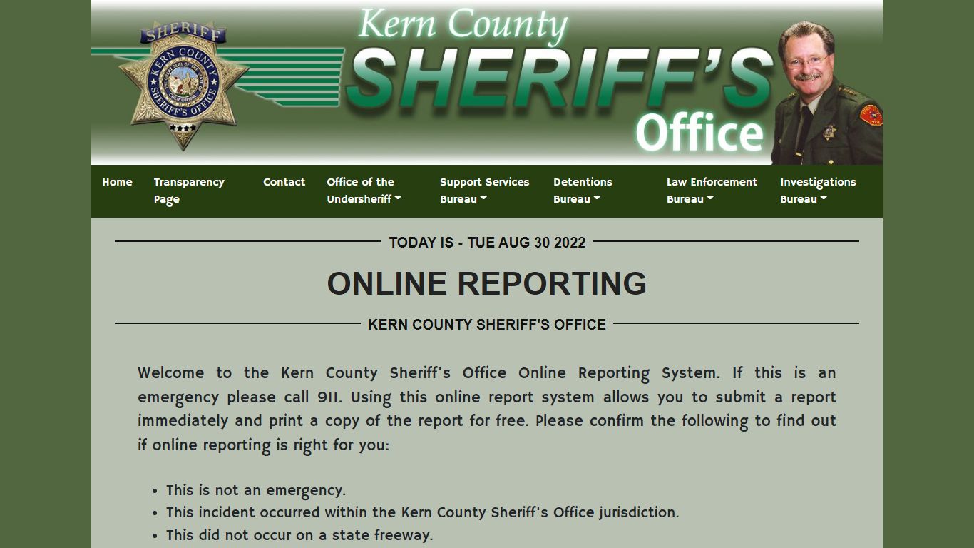Online Reporting | KCSO
